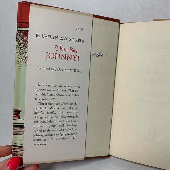 That Boy JOHNNY Evelyn Ray Sickels Copyright 1952 American Book-Stratford Press - Picture 2 of 7